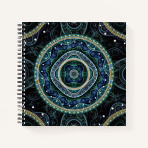 Mystical Grand Royal Julian Fractal Mandala Art Notitieboek