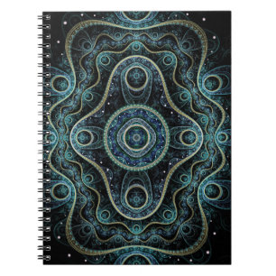 Mystical Grand Royal Julian Fractal Mandala Art Notitieboek