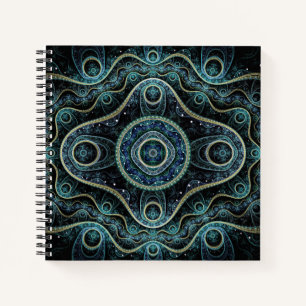 Mystical Grand Royal Julian Fractal Mandala Art Notitieboek