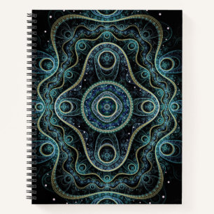 Mystical Grand Royal Julian Fractal Mandala Art Notitieboek