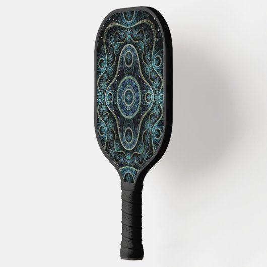 Mystical Grand Royal Julian Fractal Mandala Art Pickleball Paddle (Links)