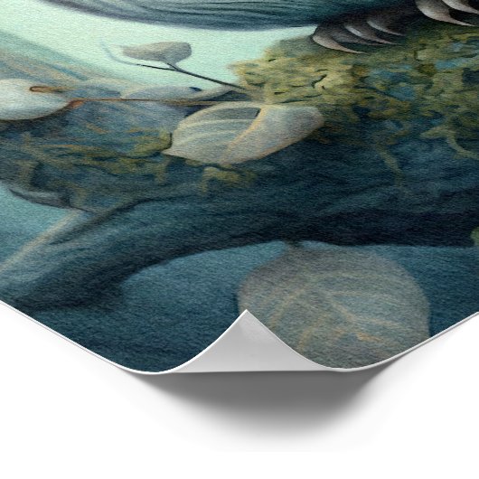 Mystical Green Forest Owl | Owl Print (Hoek)