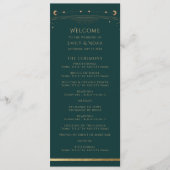 Mystical Green Gold Sun maan astronomische ruimte Programmakaart (Voorkant)