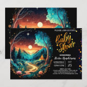 Mystical Grove Enchanted Adventure Baby shower Kaart (Voorkant / Achterkant)