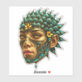 Mystical Guardian Vision - Fantasy Graphic Art Sticker (Vel)