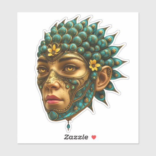 Mystical Guardian Vision - Fantasy Graphic Art Sticker (Vel)