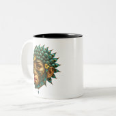 Mystical Guardian Vision - Fantasy Graphic Art Tweekleurige Koffiemok (Voorkant links)