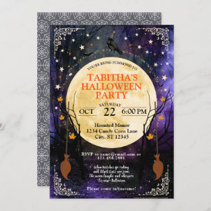 Mystical Halloween Party Invitation Kaart