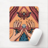 Mystical Hands Offering Fungi to Moth Spirit Muismat (Met muis)