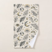 Mystical Hemel Maan Sterren Patroon Bad Handdoek (Handdoek)