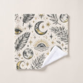Mystical Hemel Maan Sterren Patroon Bad Handdoek (Wasdoekje)