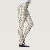 Mystical Hemelse Maan Sterren Patroon Leggings (Rechts)