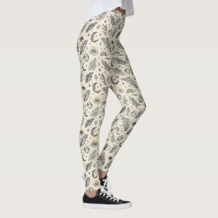 Mystical Hemelse Maan Sterren Patroon Leggings