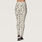 Mystical Hemelse Maan Sterren Patroon Leggings (Achterkant)