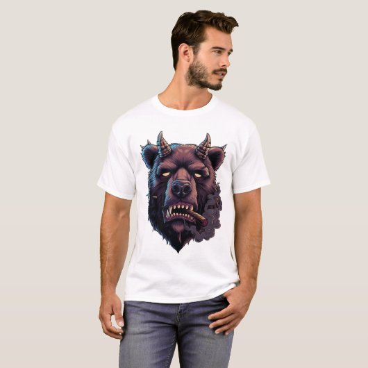 Mystical Horned Bear T-Shirt  (Voorkant volledig)