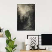 Mystical Ivy Path Haunting Gothic Castle Art Dark Poster (Thuiskantoor)