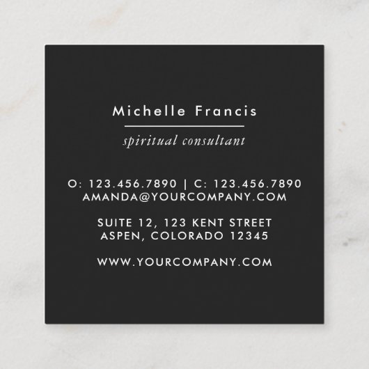 Mystical kosmic Nautical Vierkante Visitekaartje (Achterkant)