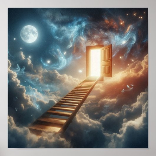 Mystical Ladder to Celestial Gateway Poster (Voorkant)