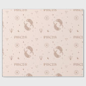 Mystical Libra Zodiac Pattern in Brown & Burgundy Cadeaupapier (Vlak)