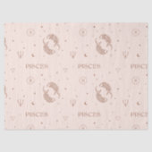 Mystical Libra Zodiac Pattern in Brown & Burgundy Tissuepapier (Voorkant)