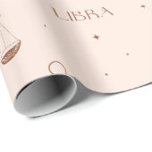 Mystical Libra Zodiac Pattern in Pink and Brown Cadeaupapier (Rol Hoek)