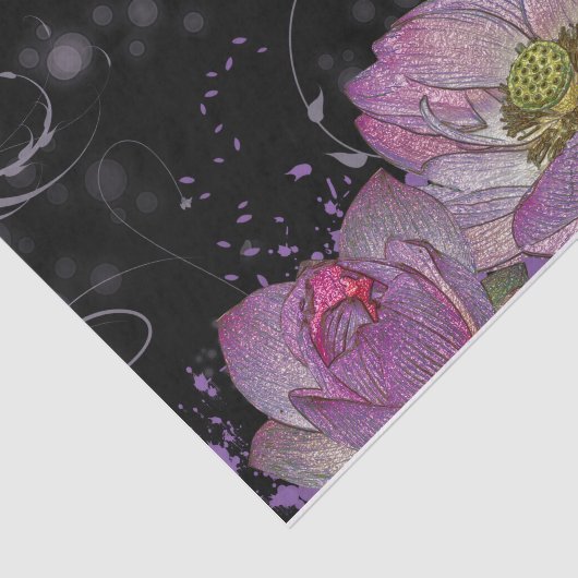 Mystical lotus 10lb-papier, wit tissuepapier (Detail)