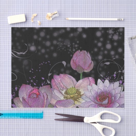 Mystical lotus 10lb-papier, wit tissuepapier (Craft)