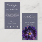 Mystical Lotus flower Mandala Zorginstructies Visitekaartje (Voorkant / Achterkant)