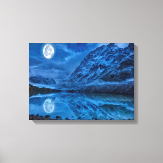 Mystical Lunar Midnight Canvas Afdruk (Voorkant)