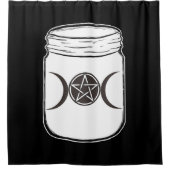 Mystical Magic Moons Triple Goddess Mason Jar Douchegordijn (Voorkant)