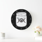 Mystical Magic Moons Triple Goddess Mason Jar Grote Klok (Huis)