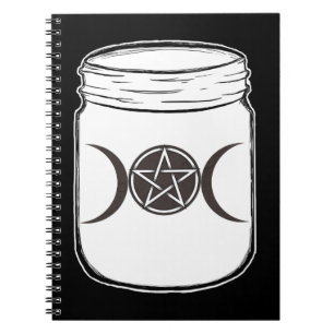 Mystical Magic Moons Triple Goddess Mason Jar Notitieboek