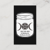 Mystical Magic Moons Triple Goddess Mason Jar Visitekaartje (Achterkant)