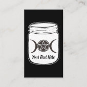Mystical Magic Moons Triple Goddess Mason Jar Visitekaartje (Voorkant)