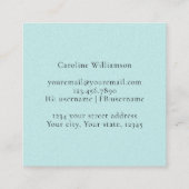 Mystical Magic Shell Yoga Teacher Vierkante Visitekaartje (Achterkant)