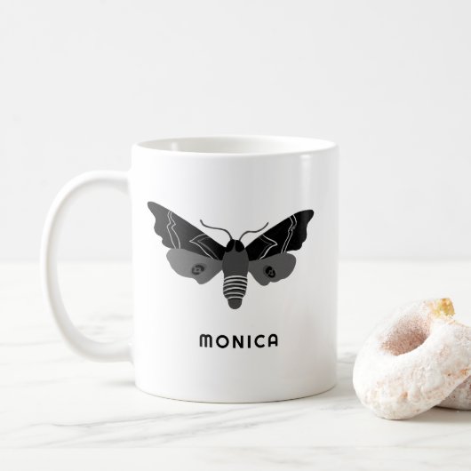 Mystical Magical Moths CUSTOM Cute Insect Bugs Koffiemok (Met donut)