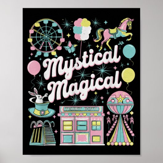 Mystical Magical Retro Aesthetic Space Gift Men Wo Poster (Voorkant)