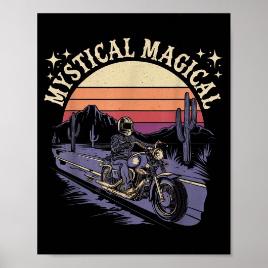 Mystical Magical Retro Aesthetic Space Gift Men Wo Poster (Voorkant)