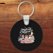 Mystical Magical Retro Aesthetic Space Gift Men Wo Sleutelhanger (Voorkant)