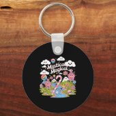 Mystical Magical Retro Aesthetic Space Gift Men Wo Sleutelhanger (Voorkant)