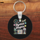 Mystical Magical Retro Aesthetic Space Gift Men Wo Sleutelhanger (Voorkant)