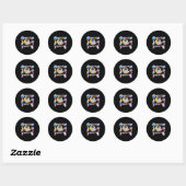 Mystical Magical Retro Aesthetic Space Men Women K Ronde Sticker (Vel)