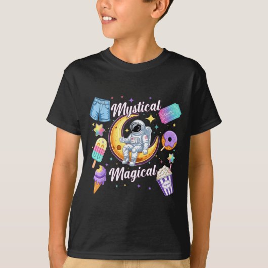 Mystical Magical Retro Aesthetic Space Men Women K T-shirt (Voorkant)