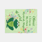 Mystical Magical World Funny Frog Fleece Deken (Voorkant (Horizontaal))