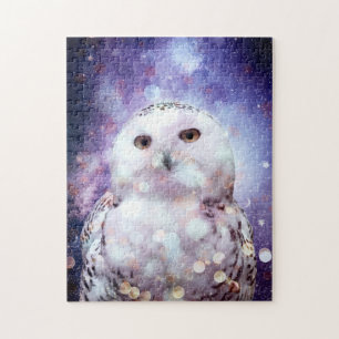 Mystical Majestic Galaxy Snowy Owl Legpuzzel