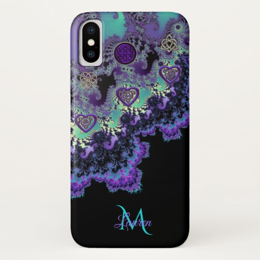 Mystical Mandelbrot Celtic Fractal iPhone X Hoesje (Achterkant)