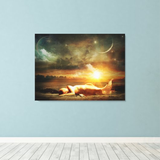 Mystical Mermaid Canvas Afdruk (Insitu (Houten vloer))