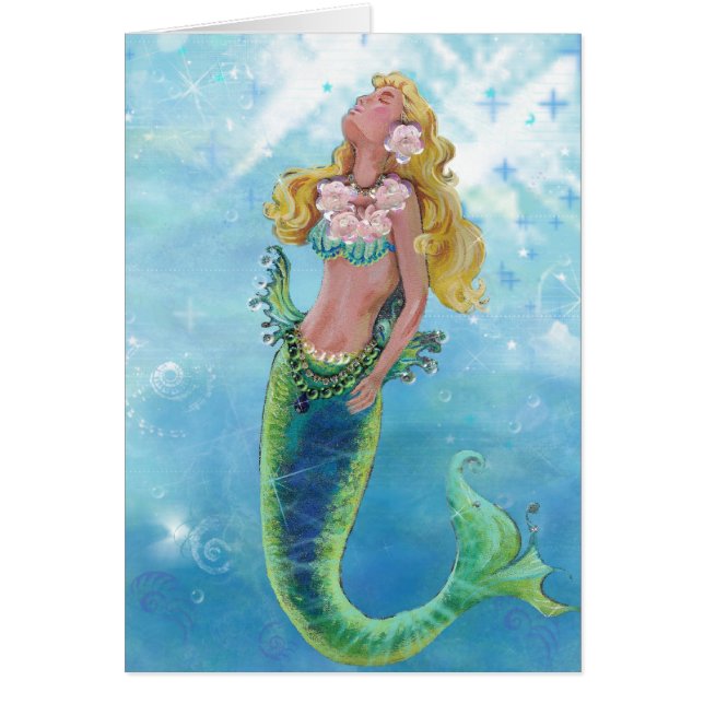 Mystical Mermaid Card Greeting Invitation (Voorkant)