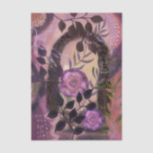 Mystical Mixed Media Floral Archway Purple Pink Tissuepapier (Voorkant)
