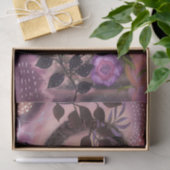 Mystical Mixed Media Floral Archway Purple Pink Tissuepapier (Geschenk)